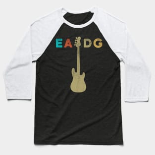 Vintage Four strings EADG bass guitar desgin Baseball T-Shirt